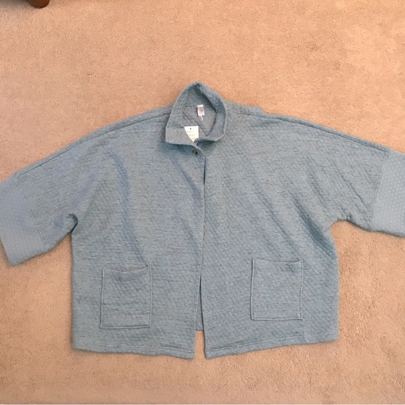 MarlaWynne Jackets & Blazers - Marla Wynne Oversized Quilted Ottoman Jacket NEW Womens Large Sage Blue Green